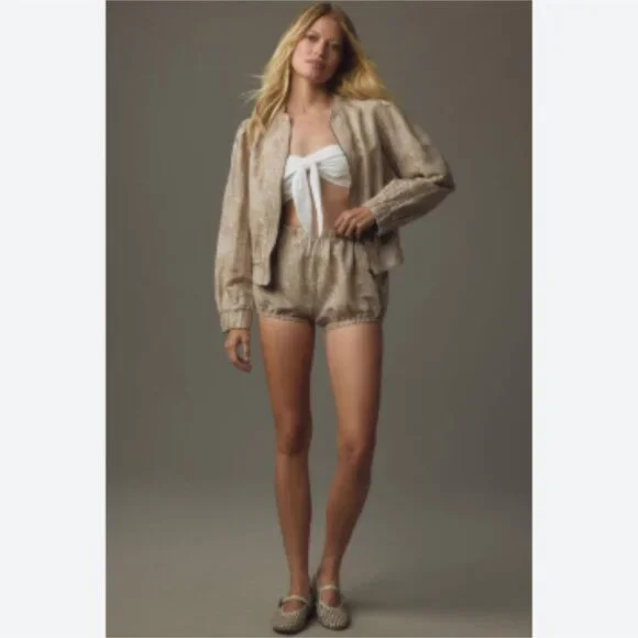 Brand New by Anthropologie Floral Jacquard Bomber Jacket - Picture 3 of 10